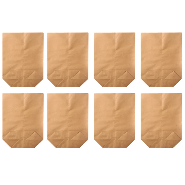 8 Pcs Snack Bags Bread Bag Kraft Paper Bag Tote Insert Organizer Delicatessen