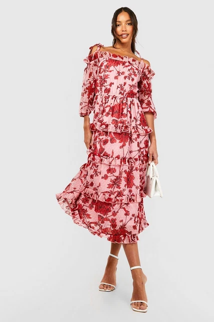 Robe de soirée formelle grande taille à manches longues lanterne et col en V - FR