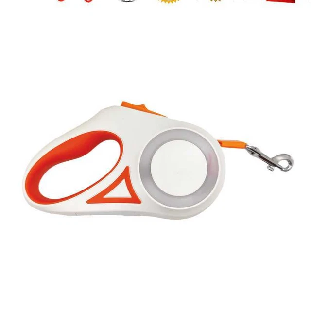 Ausziehbare Hundeleine, 5 m, strapazierfähig, mit Touch-Licht und LED-Taschenlam