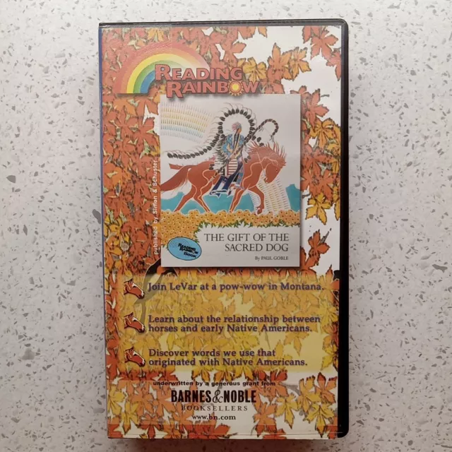 READING RAINBOW VHS "The Gift of the Sacred Dog" Episode 010/155 LeVar
