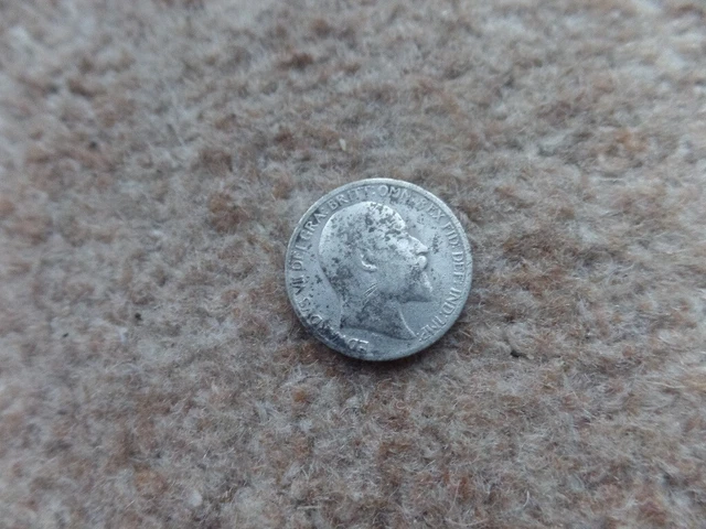 Rare Collection  British Kings Edward VII 6 Pence Coin 1907 , 19.3mm. Good Gift