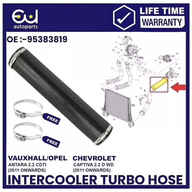 Used Used TURBO INTERCOOLER PIPE HOSE Chevrolet Captiva 2010 2.0L