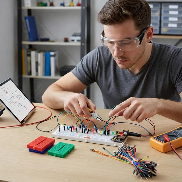 BREADBOARD KIT 830-HOLE Breadboard Module 400-Hole Breadboard + 1 ...