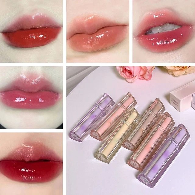 Labios acuosos brillo jalea transparente espejo labios vidrio