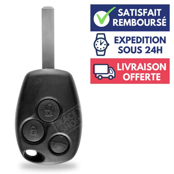 Plip Coque Clé Boitier pour Télécommande DACIA ➜Logan ➜Duster ➜Sandero ➜Lodgy