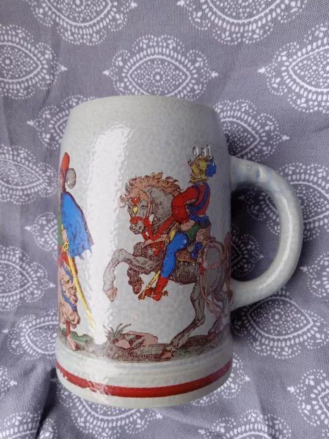Original King Beer Stein 5.3" Stoneware Handcrafted Made in Germany