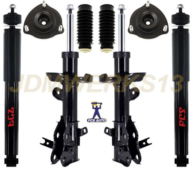 FCS 4 STRUTS SHOCKS STRUT MOUNTS & BOOTS KIT for HONDA FIT 2007 07 08 2008 GD3