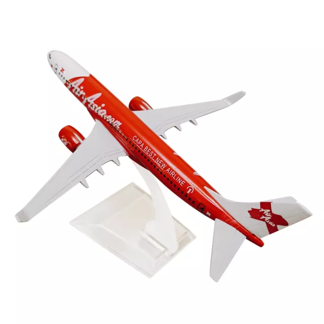 1:400 15cm Boeing Red Air Asia B737 Plane Airplane Model Aircrafts With Stand