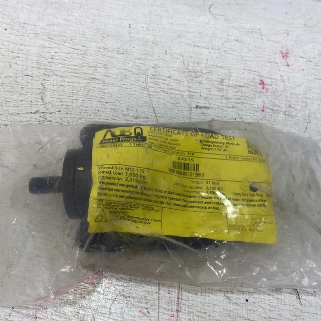 Adb Hoist Rings 34515 Hoist Ring, Bolt-On, 12-1-3/4In, 37 Ft.-Lb.