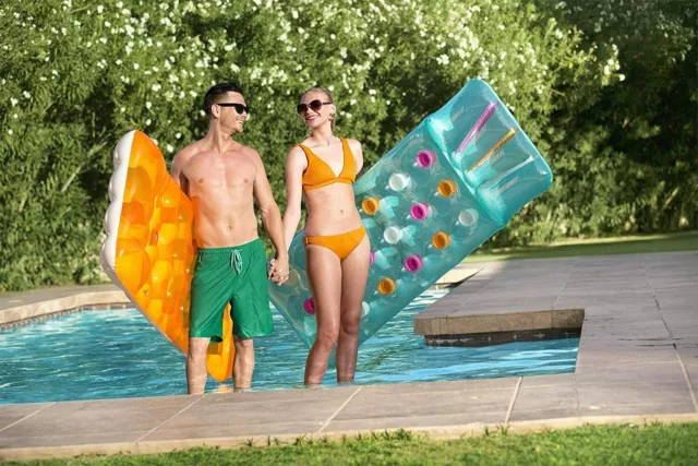 Inflatable Pocket Fashion Designer Lounger Lilo Float Swimming Pool Air Bed Mat