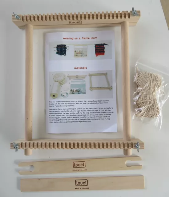 LOUET LISA WEAVING FRAME KIT  7.5 inches x 9.5inches Shuttle Instructions
