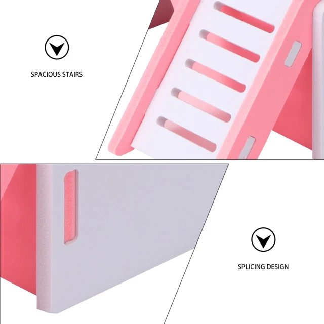 WOODEN HAMSTER DOUBLE-DECK Ladder Villa Small Pet Animal Sleeping ...