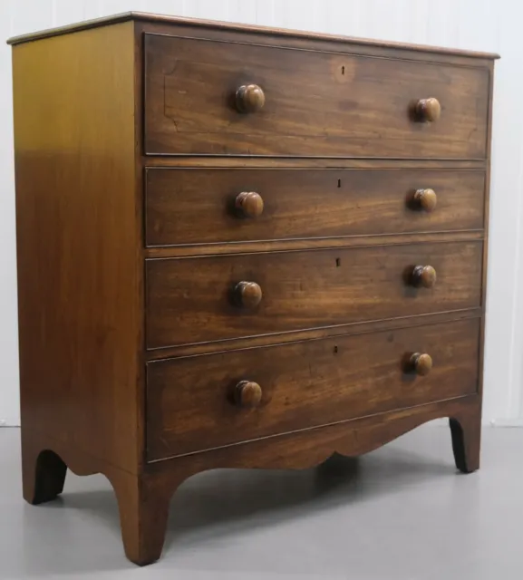 19Th Century Mahogany Secretaire Chest Of Drawers With Revealing Fitted Interior
