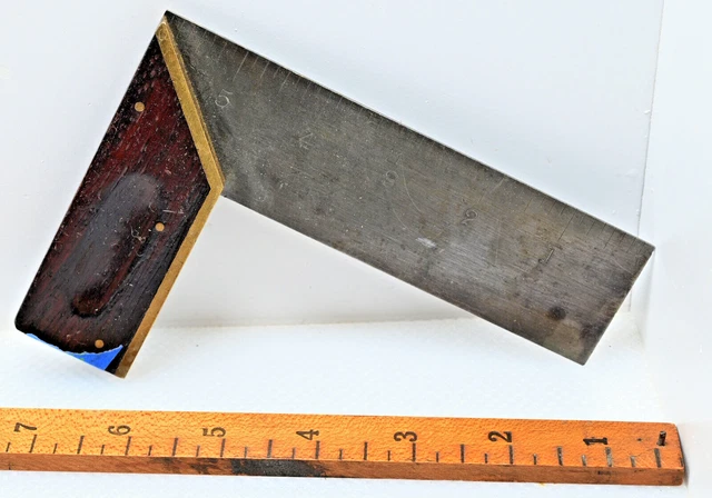 ✨Vintage 6" Stanley No. 2 Winterbottom Patent Miter & Try Square ~ SW (INV Ø995)