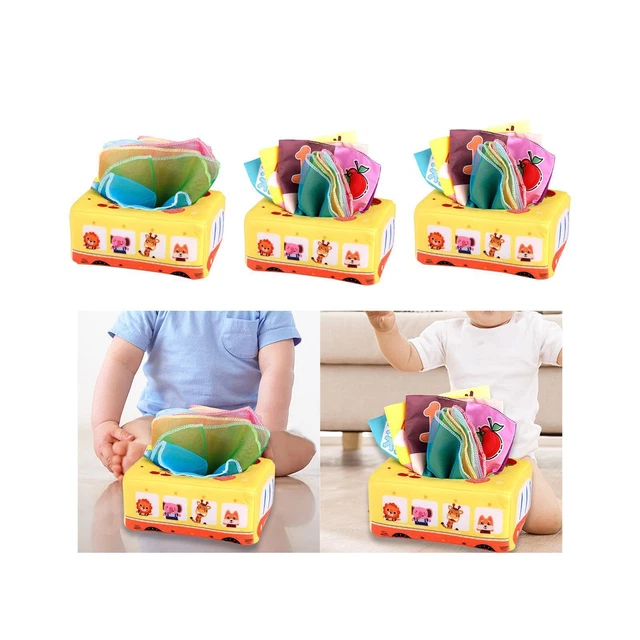 Baby Tissue Box Busy Pull Tissues Activities Washable Cloth Tissues Montessori