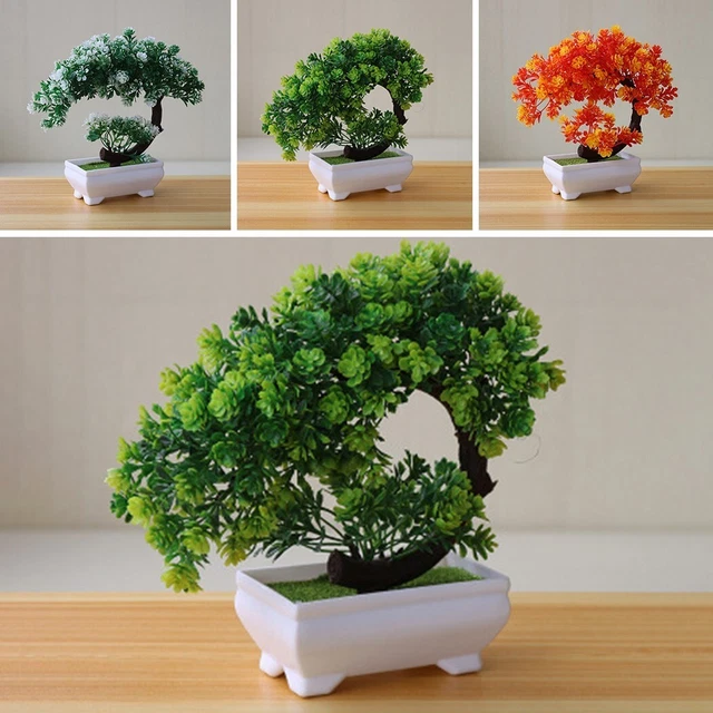 Vaso Bonsai BESTonZON Rosso - Per Piante Artificiali, Decorazione Tavolo, Stile Giapponese - Foto 7