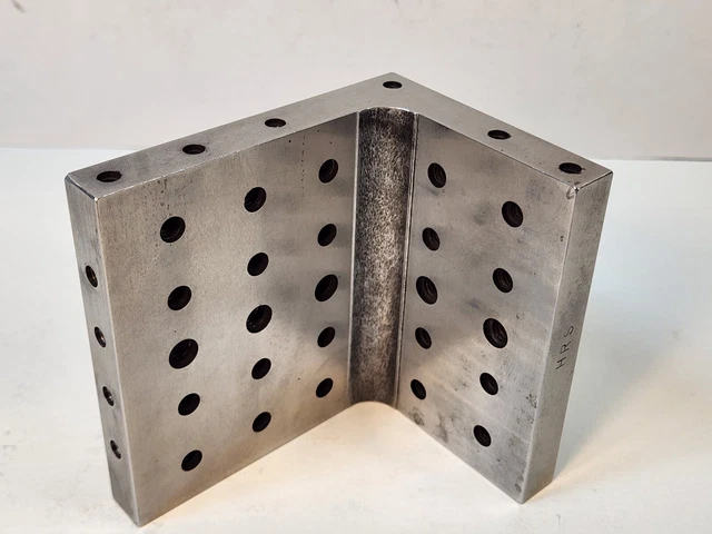 Very SOLID 1968 Vintage Angle Plate for Tool Makers, Machinist w/Tapped Holes Very SOLID 1968 Vintage Angle Plate for Tool Makers, Machinist w/Tapped Holes