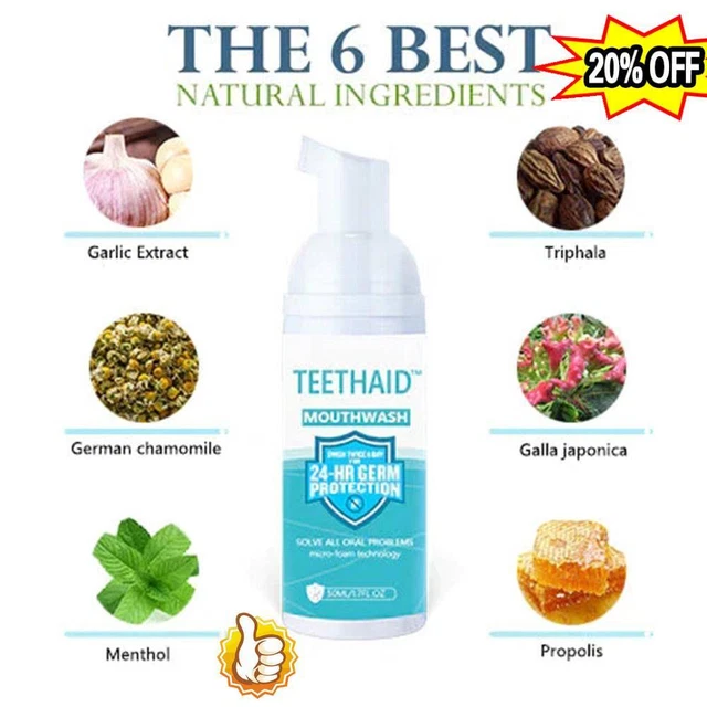 Enjuague bucal Teethaid como nuevo -50% de descuento probado por dentistas----