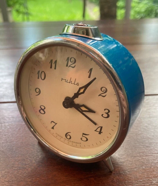 VINTAGE MECHANICAL ALARM Clock Ruhla German Germany GDR Old Collectible