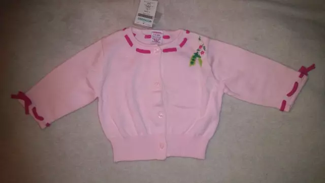 Gymboree Grown With Love Pink Cardigan Sweater Size 3-6 Months NWT