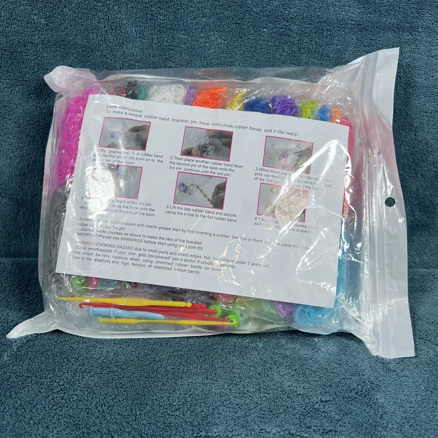 Kit de recarga de banda de goma telar en 31 colores kit de fabricación de pulseras para niños NUEVO 1500+