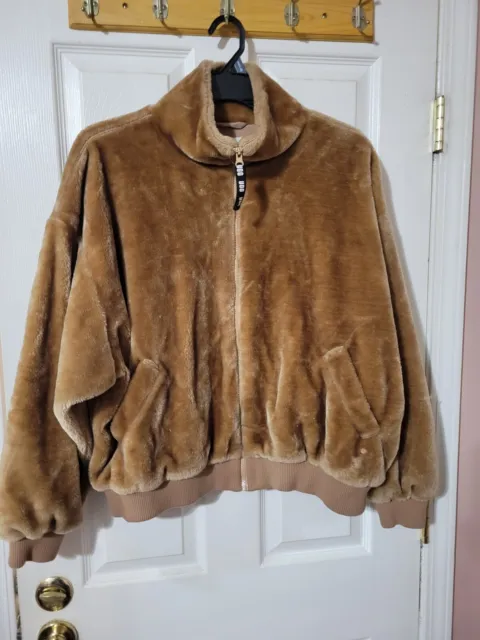 UGG Laken Sherpa Camel Jacket Size XL
