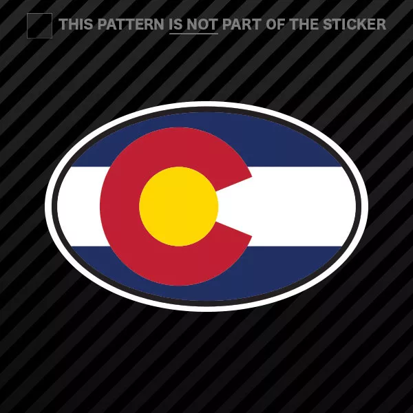 Colorado State Flag Oval Sticker Self Adhesive Vinyl V4 CO