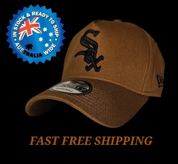 Chicago White Sox Mlb New Era 9Forty Tan & Black Snapback Cap Hat La Ny Nba Nfl