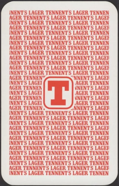 Playing Cards Single Card Old * TENNENTS LAGER * Brewery Beer Advertising Art