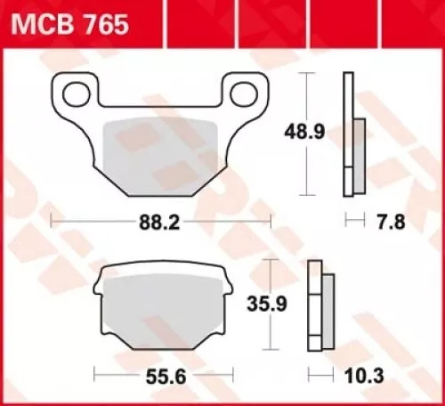 Bremsbelag für Derbi GPR 125 4T Racing RG1A1A Bj. 2016 TRW Lucas MCB765