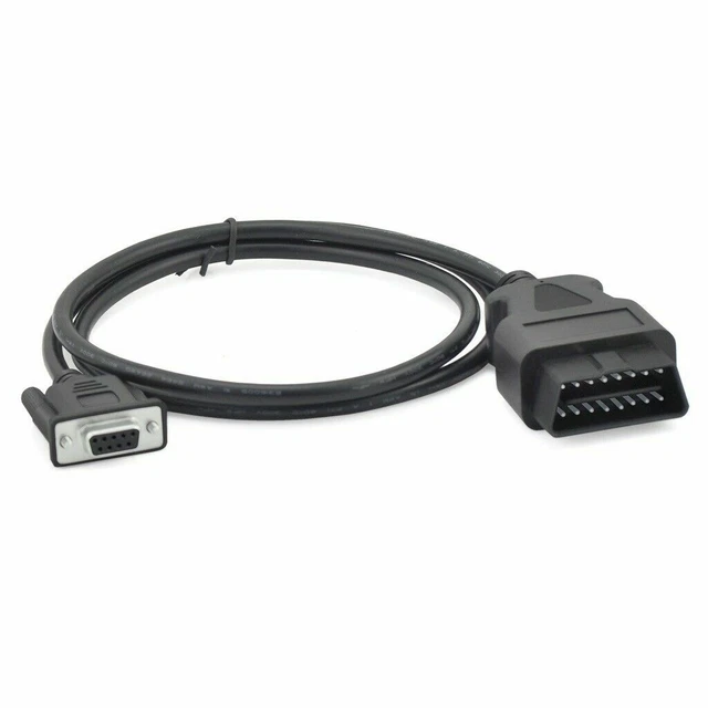 DB9 Serial RS232 Female to Male OBD2 II Diagnostic Extension Connector Cable 1M