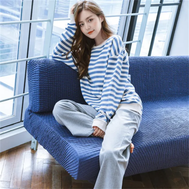 Striped Pajamas Women's Autumn and Winter Long-sleeved Suit 100% Cotton