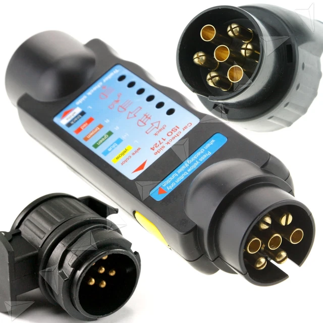 SPINA RIMORCHIO 24 Volt, 7 poli, con attacco piatto EUR 7,95 - IT