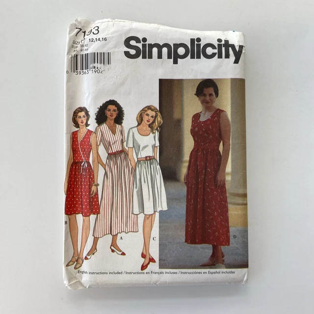 SIMPLICITY 9703 SEWING Pattern 90s Flare Dress Size 6-14 Uncut 8.00 -  PicClick UK