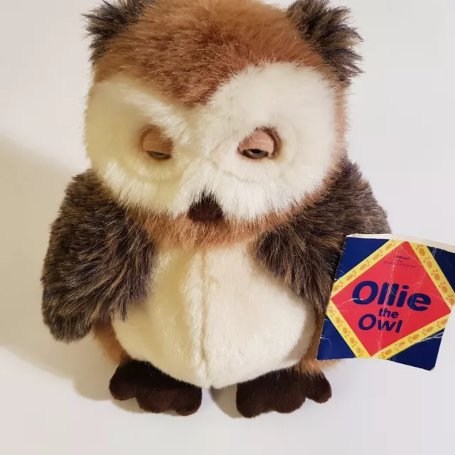 Marks & Spencer Ollie The Owl Stofftier Vogel Plüschtier 20cm St. Michael Neu aus altem Lagerbestand mit Etikett