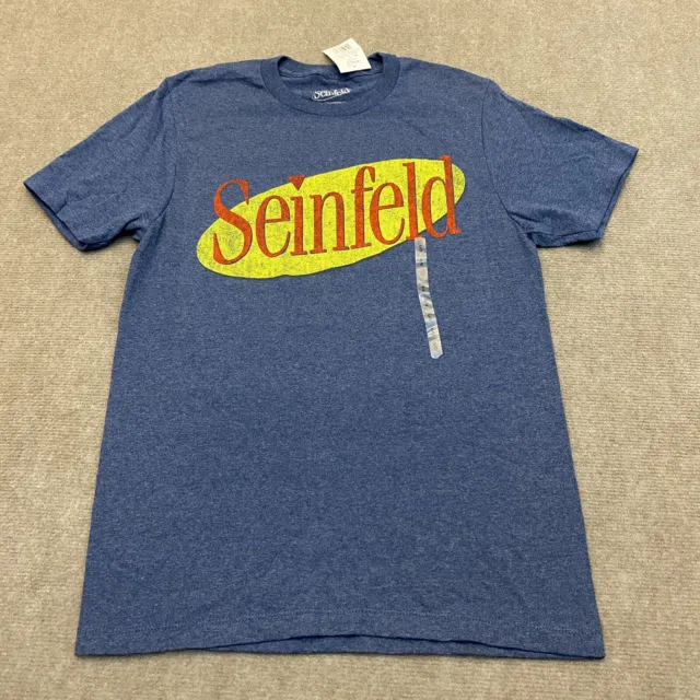 Seinfeld Shirt  Adult Size Small TV Series Blue Homage Brand Hollywood Mens NWT
