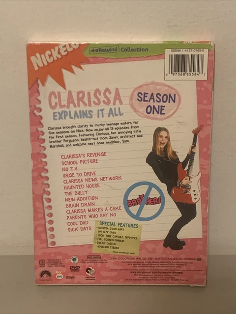 CLARISSA EXPLAINS IT All: Season One (DVD, 1991) $7.75 - PicClick CA image.