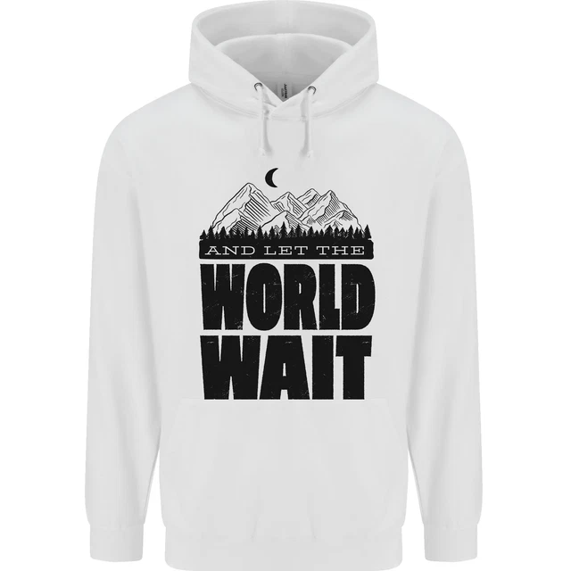 Mountain World Wait Hiking Trekking Walking Childrens Kids Hoodie