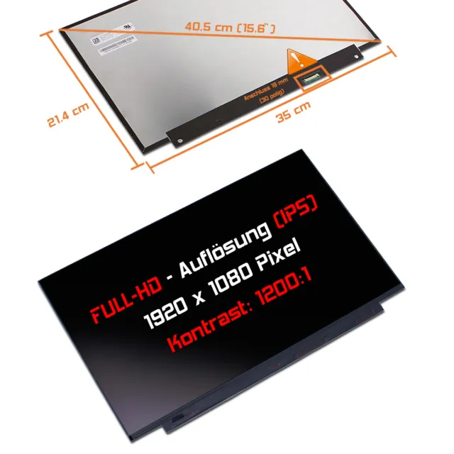 15,6" Full HD LED Ersatz Display matt für Dell Inspiron 15 7501 1200:1 Kontrast