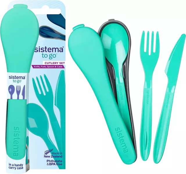 Sistema Cutlery Set to GO | Travel Cutlery Set with Knife, Fork & Spoon #1918