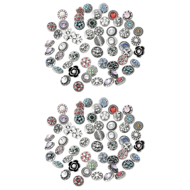 24 PC Jewelry Making Crafts Charm Braclets Gemstone Bracelet Exotic Buttons