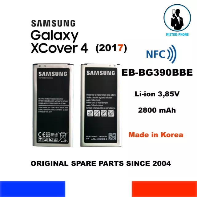 ORIGINAL AKKU ACCU SAMSUNG GALAXY XCOVER 4 2017 SM-G390 2800mAH EB-BG390BBE OEM