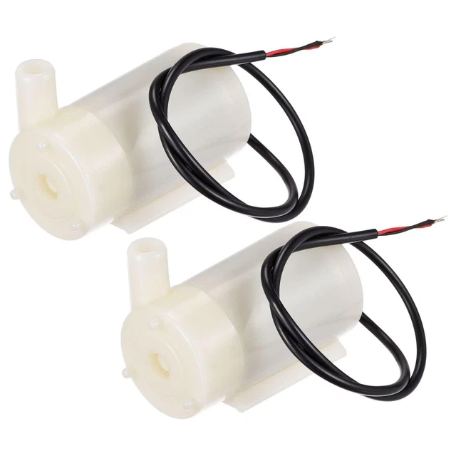 Micro Sumergible Agua Bomba DC 3V Horizontal Estilo para Planta Riego, 2pzs