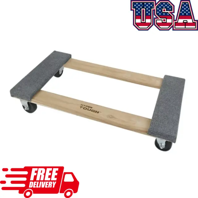 Hyper Tough 30" Wooden Moving Dolly, 660-lb Capacity, Dollies - NEW