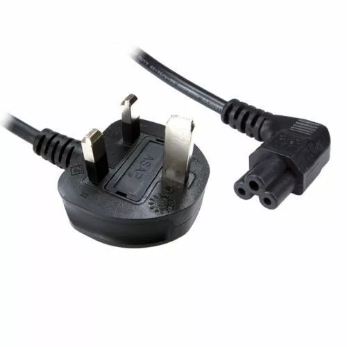 New! Right Angle C5 Power Cloverleaf Cable for LG TV 55LB7200 UK Lead-2m