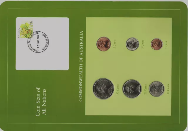 Coin Sets of All Nations Australia UNC 50,20,10,5,2 cents 1984 1 1983 23MAR1983