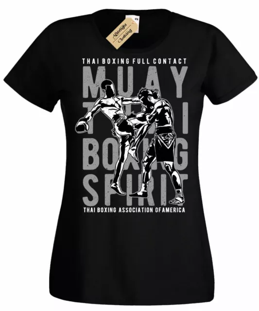 Muay Thai Boxing Spirit T-Shirt mma martial arts Womens Ladies