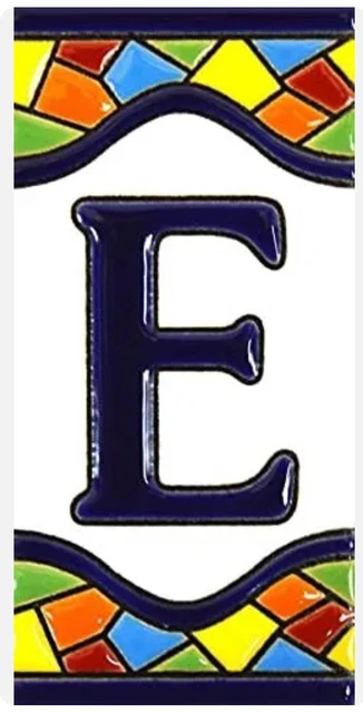 House Letters 4 Inch. Handpainted House Letter Tiles For Signs Addresses And Nam