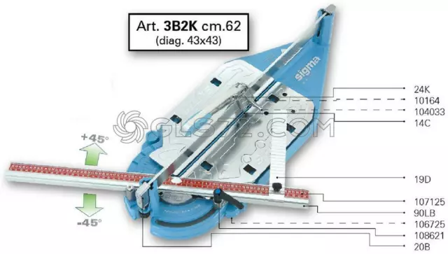 Ricambi E Accessori Per Tagliapiastrelle Sigma 3B4K (Ex 3B2K)