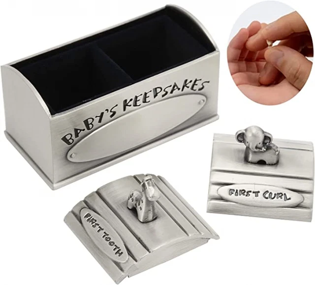 Fetal Hair Box Metal High-End Keepsake Tooth and Curl Box European Style Baby Co